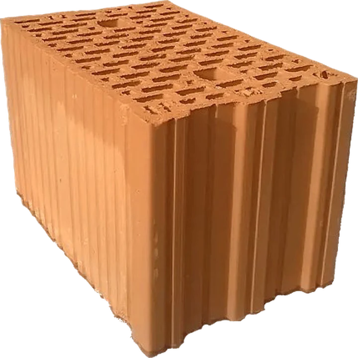 Blockziegel mit Hochlochung, freigestellt